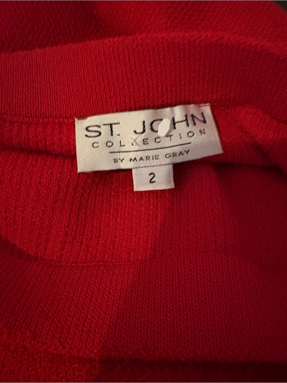 St. John Collection Red Midi Skirt